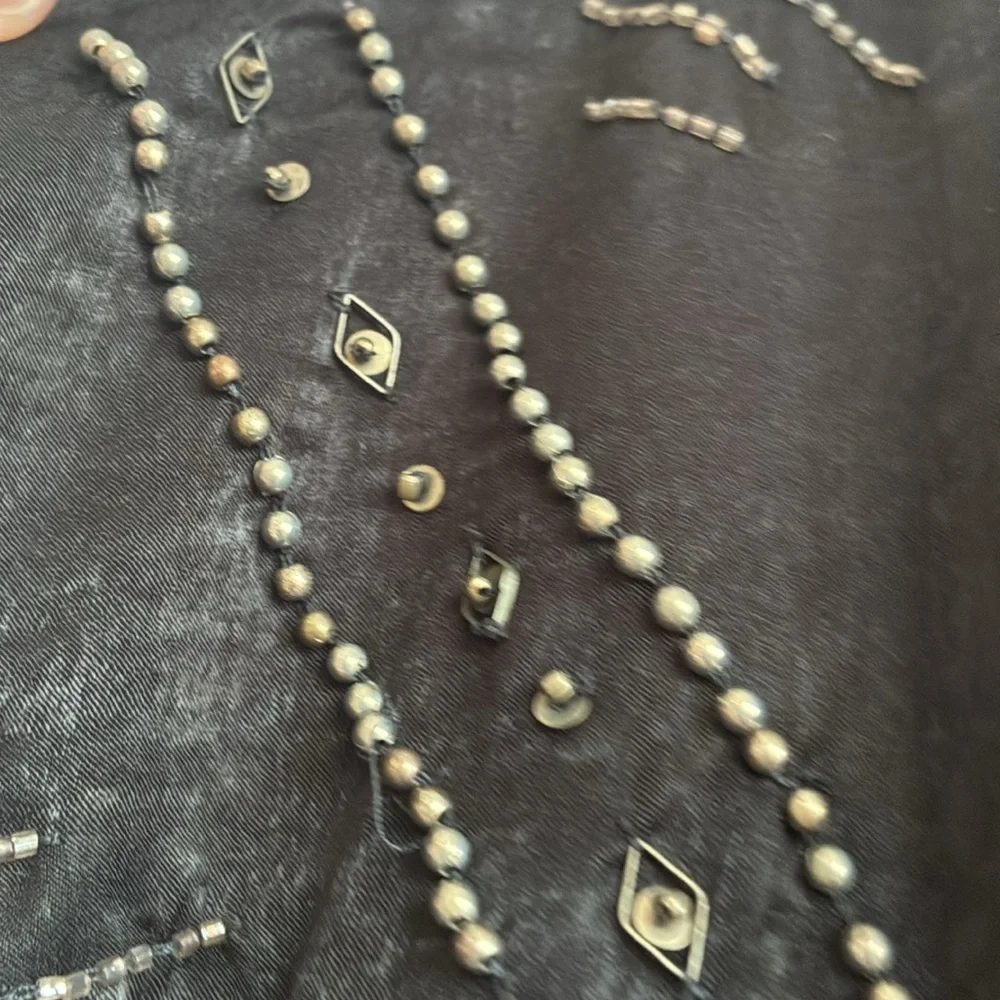 Free People Shine Like The Stars Beaded Mini Dress Size M - Picture 14 of 14